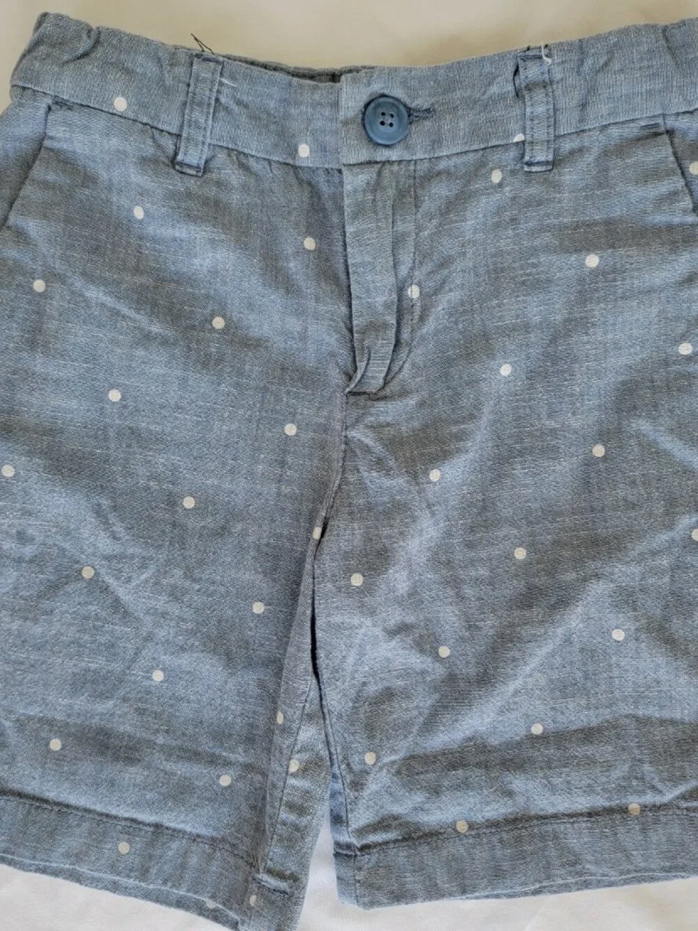 OshKosh B'gosh Girls Chino Shorts, Lot of 3, Chambray Navy Pink Blue, Size 7